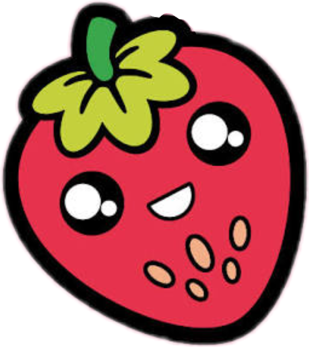 Fresita Kawaii Fresa Rojo Rosa Fresitacute Fresita - Imagenes De Frutilla Kawaii (637x715), Png Download