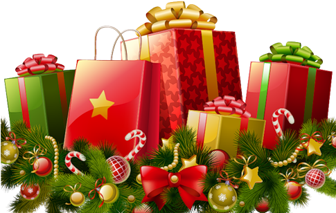 Regalos De Navidad Png Clipart Freeuse Stock - Cheap Shower Curtain Christmas Gifts Patterned Bath (484x333), Png Download