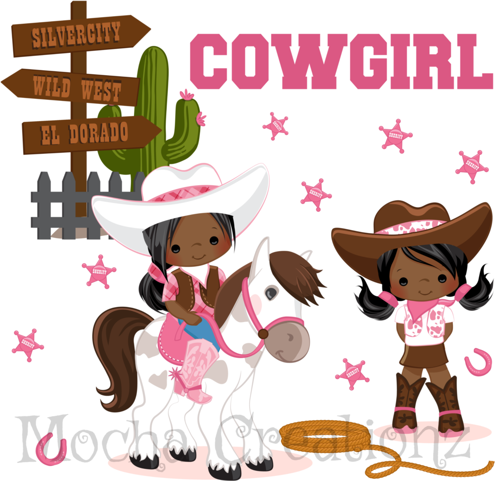 African American Cowgirl Graphic T-shirt - African American Cowgirl Shirt (1024x1024), Png Download
