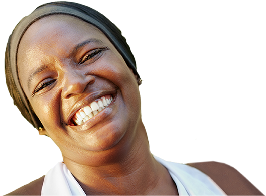 African American Lady Smile - Smile African Lady (600x400), Png Download