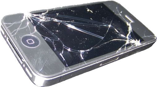 Broken Phone Grey Polyvore Moodboard Filler Say Anything, - Broken Iphone 4 (600x600), Png Download