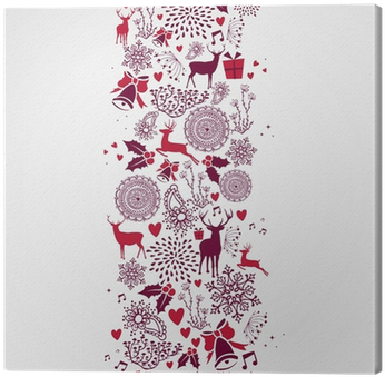 Cuadro En Lienzo Vintage Elementos De La Navidad De - Stag Notebook, Christmas Notes, 100 Page Holiday Notebook (400x400), Png Download