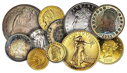 Gold Coins Png Coin Buyer, Sell Coins, Coin Collections, - Numismatics Coins (445x300), Png Download