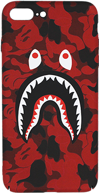 Bape Shark Head Iphone Iphone 7 Plus - Bape Iphone 8 Plus Case (400x400), Png Download
