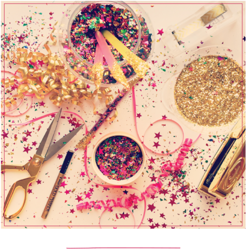 Now, How You Serve Or Display Your Champagne And Confetti - Illustration (500x523), Png Download