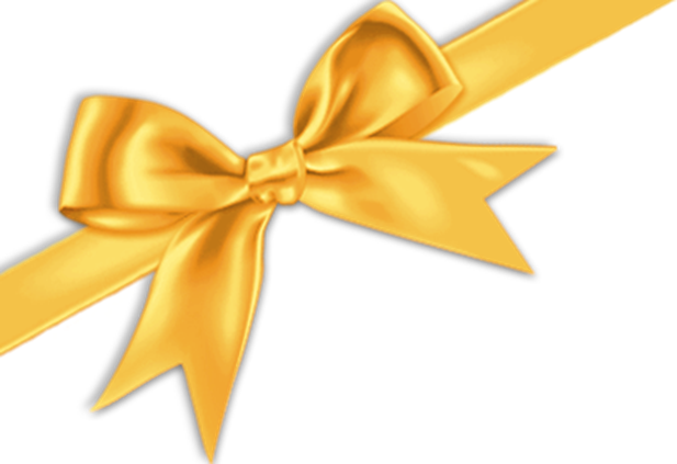 Lad - Moño De Regalo Dorado Png (617x423), Png Download