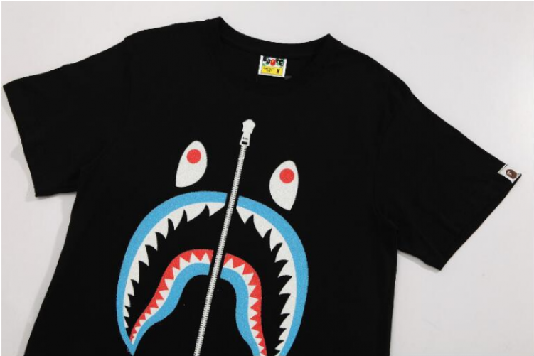 Bape 01171602 Novel Men's Zipper Decoration A Bathing - Bape Glass Bead Shark Tee (750x750), Png Download