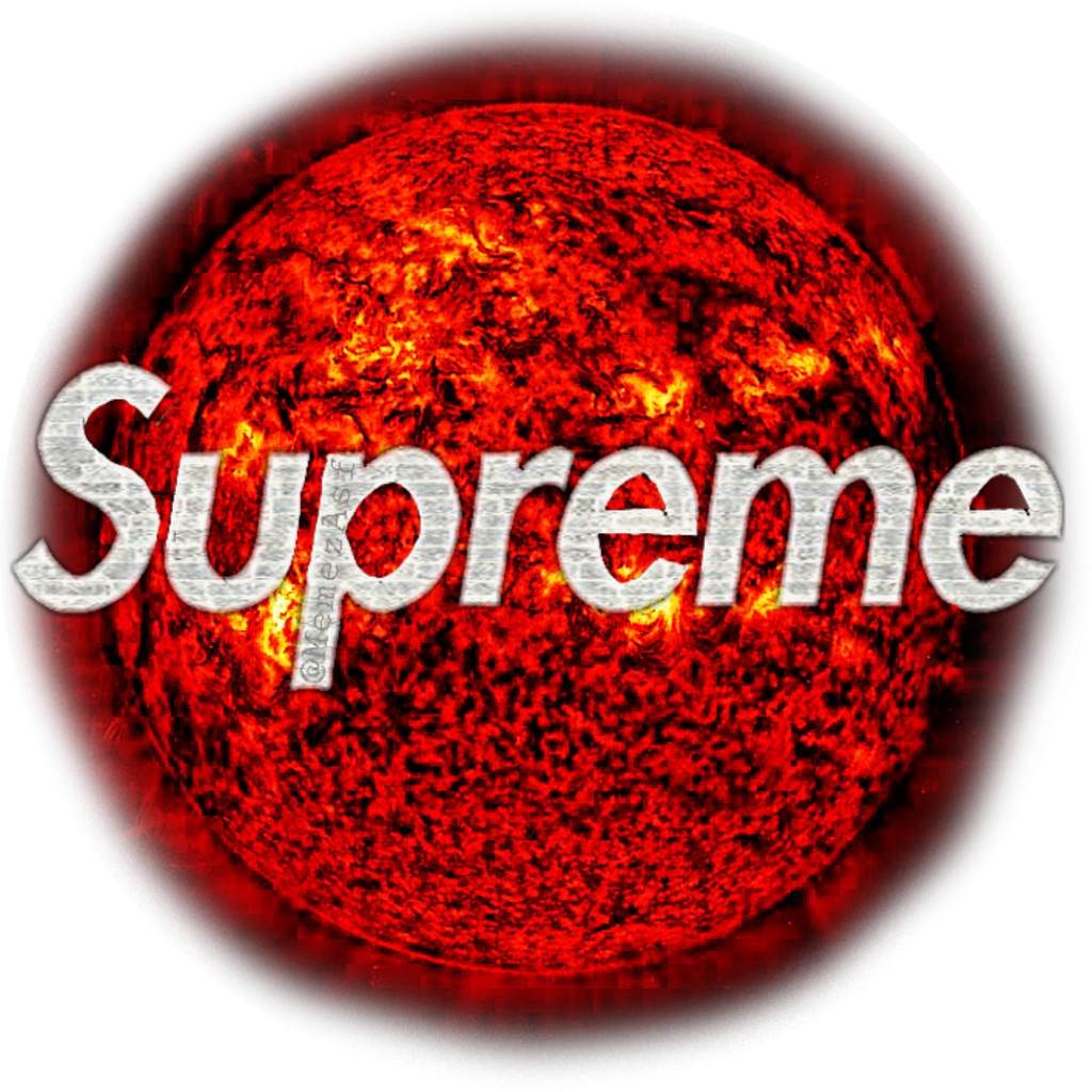 Planet Galaxy Space Supreme Bape Hypebeast Sun Fire - Sun (1024x1024), Png Download