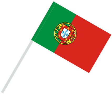 Flag With Flagpole Tunnel - Portuguese Flag On Pole (457x394), Png Download