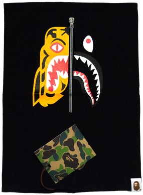 Bape Tiger Shark Neck Warmer - Bape Tiger Shark Shorts (500x500), Png Download