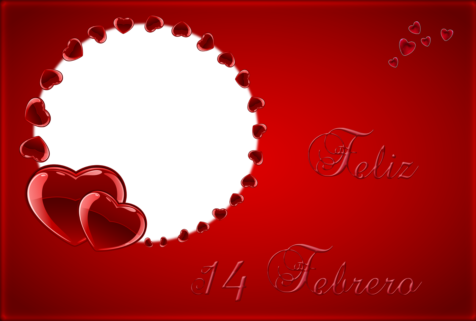 Aquí Os Dejo La Plantilla - Tarjetas Felicitacion San Valentin (1600x1080), Png Download