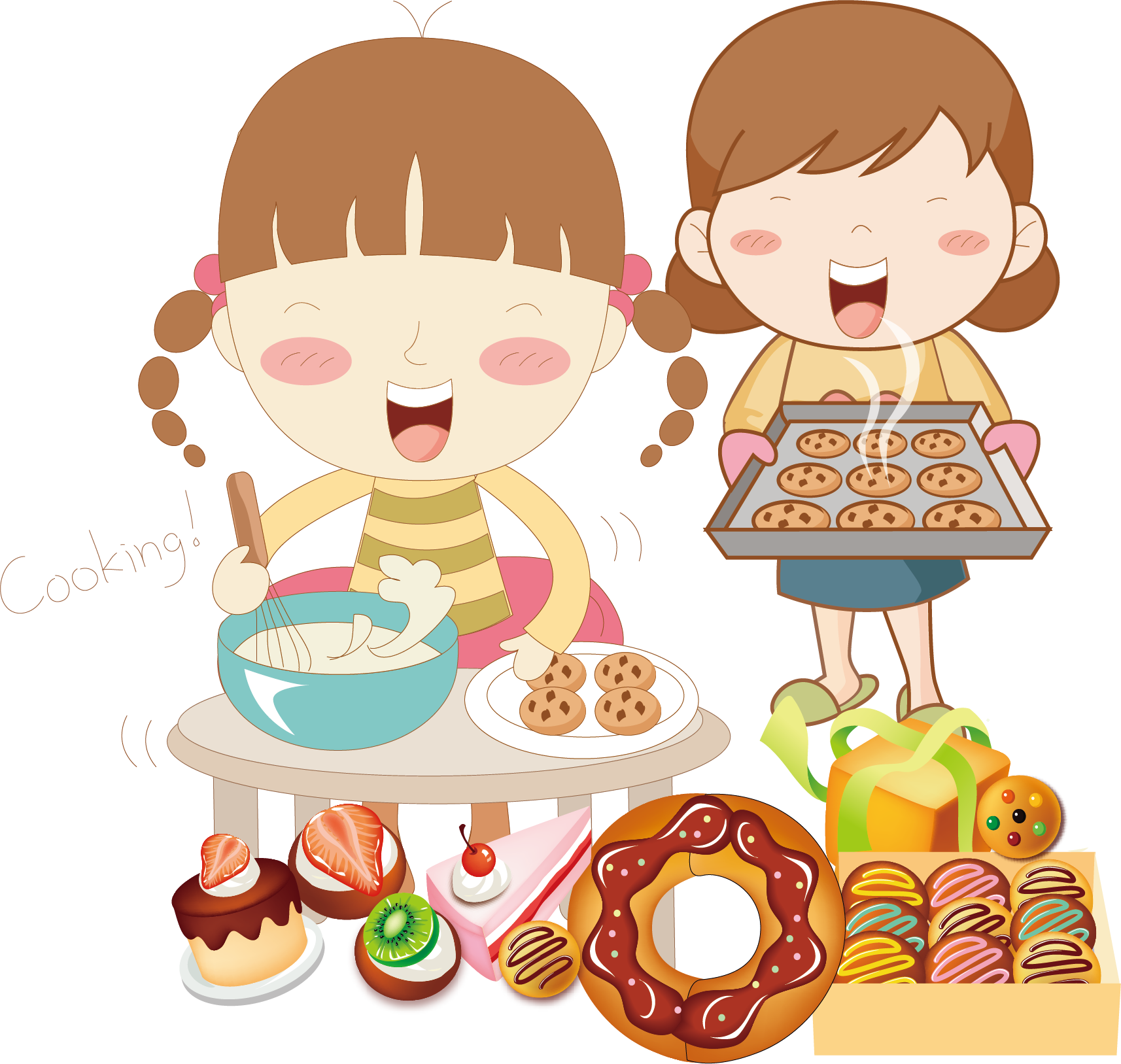Eating Child Fast Food Clip Art - Children Eating Fast Foods Clipart (1714x1627), Png Download