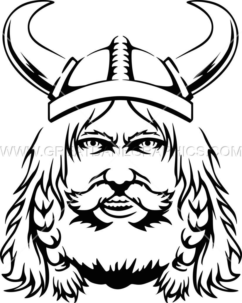 Viking Hat Drawing - Cool Viking Clipart With Beard (825x1035), Png Download