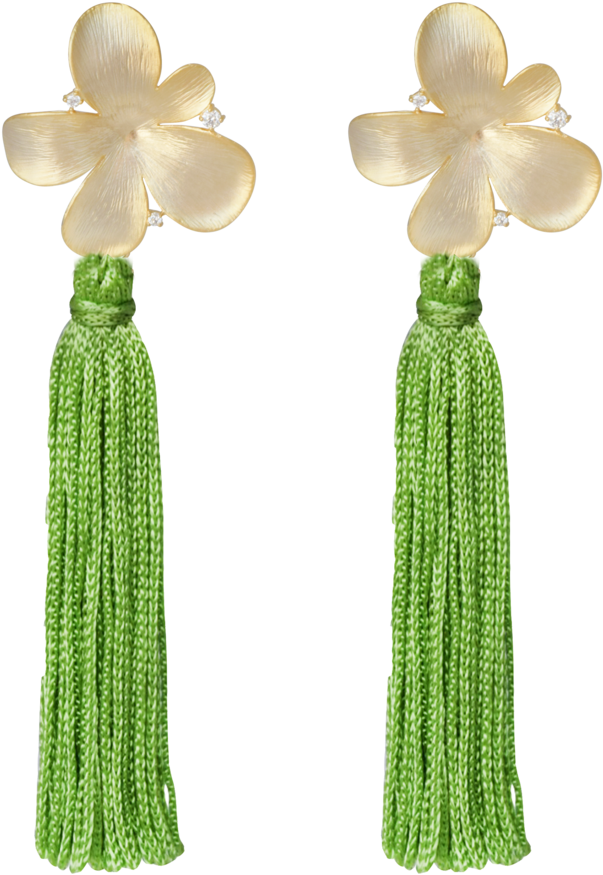 Green Flower Tassel - Crochet (1024x1024), Png Download