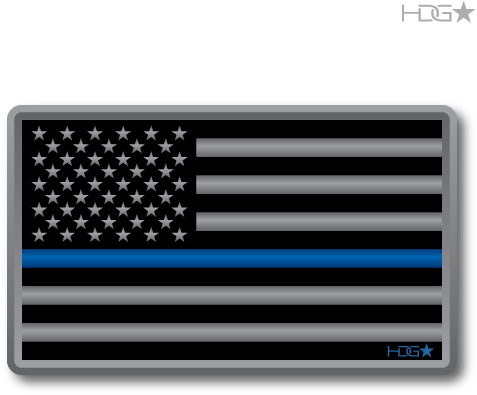 Decal Flag Blue Line - Thin Blue Line Reverse Flag (500x500), Png Download