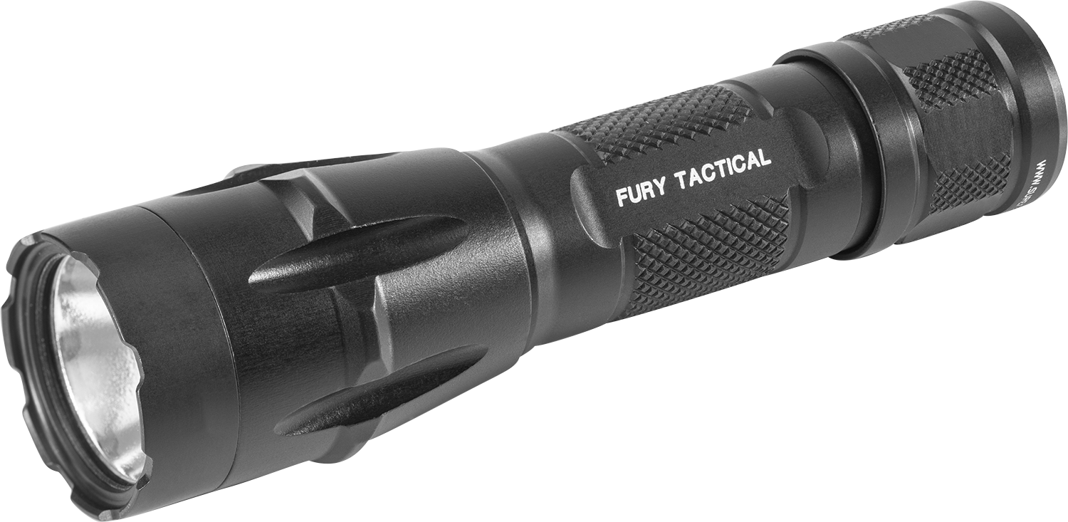 Dual Fuel Tactical Led Flashlight - Surefire Dual Fuel Fury (1500x733), Png Download
