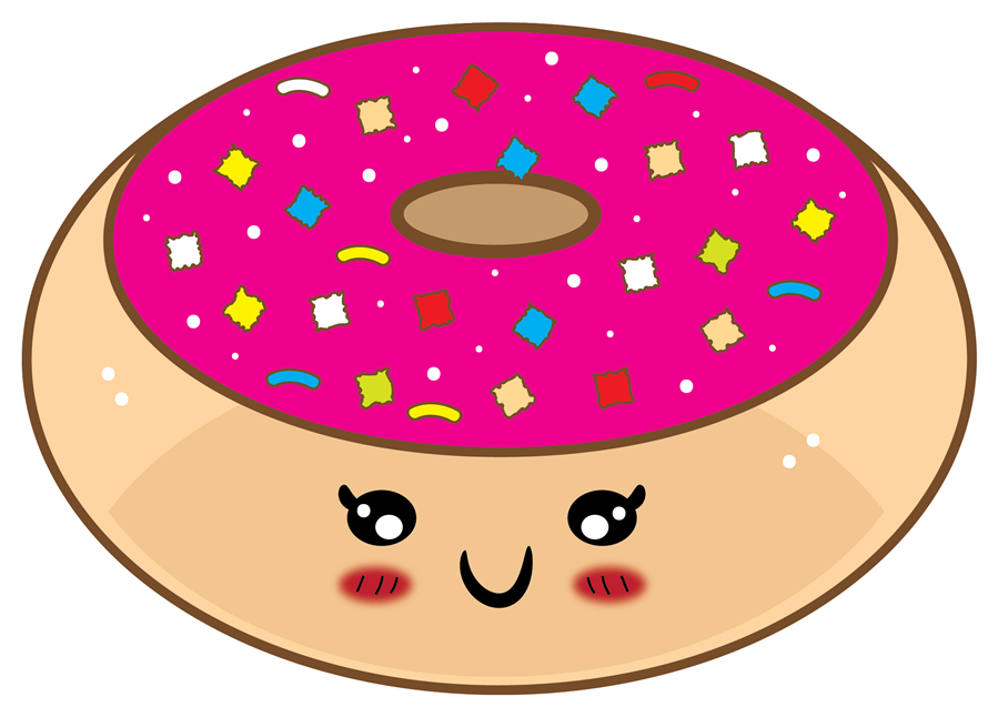 Cartoon Donut Clipart 3 Clipartpost Png - Doughnut Cake Clip Art Png (1000x698), Png Download