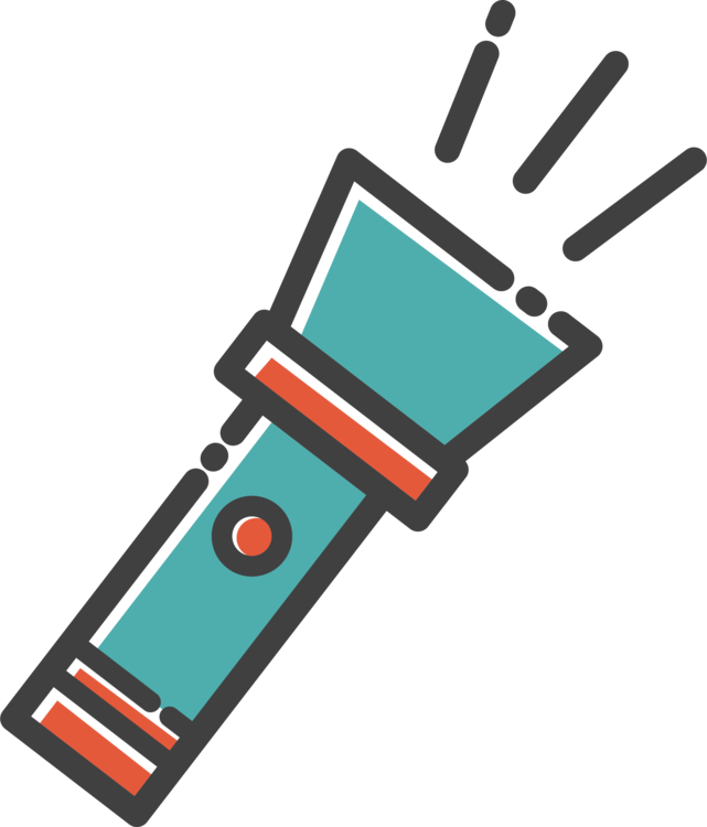 Flashlight Computer Icons Torch Drawing Lighting - Torch Light Clip Art (641x750), Png Download