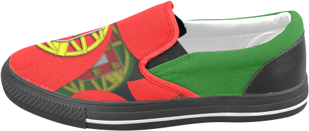 The Flag Of Portugal Men's Slip-on Canvas Shoes - Canvas (500x500), Png Download