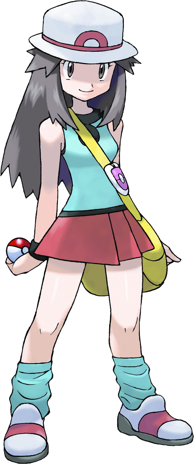 Game Character Leafgreen - Pokemon Trainer Leaf (453x1080), Png Download