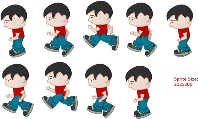 Make Sprite Sheet Of 2d Characters For Your Game - 2d Character Sprite Png (680x404), Png Download