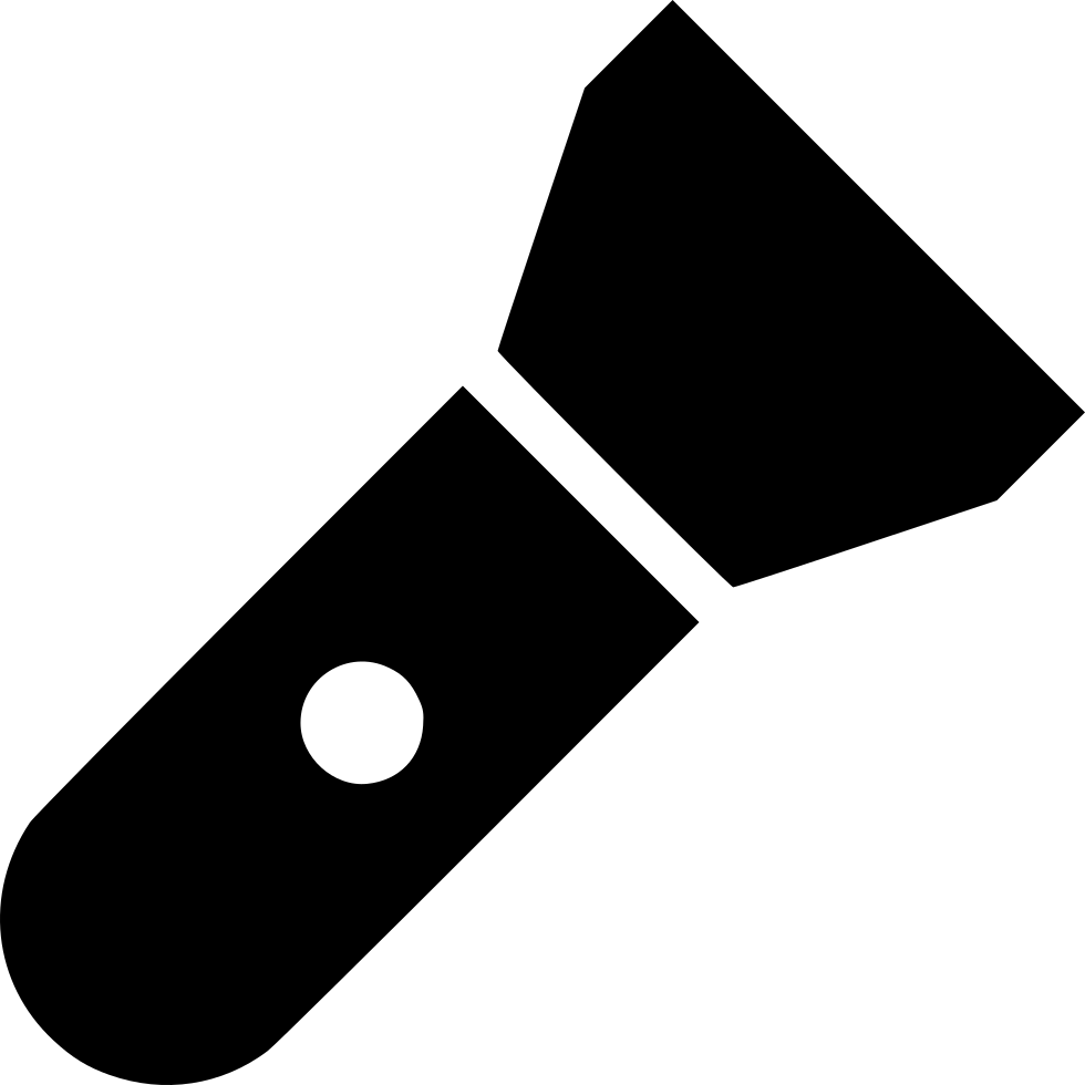 Flashlight Comments - Clipart Flashlight Png White (980x980), Png Download