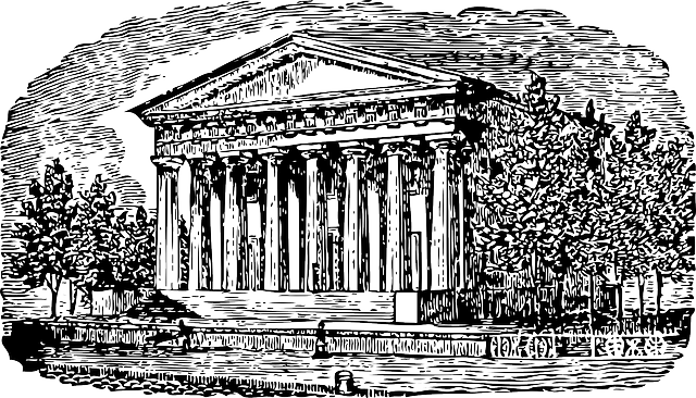 Building, House, Drawing, Trees, Custom, Pillars, Tree - Customs House Officer Wigton Clipart (640x366), Png Download