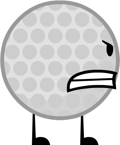 Golf Ball Stub - Bfdi Golf Ball Front (467x563), Png Download