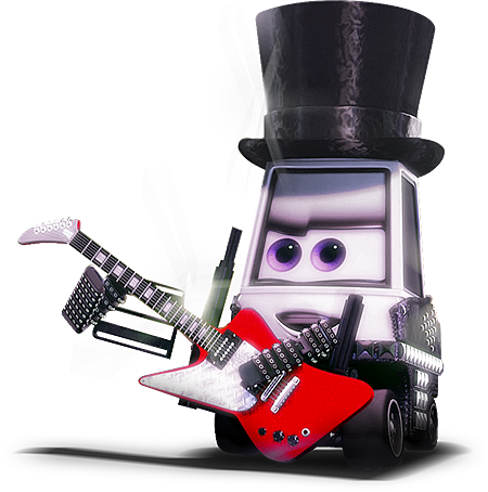 Rocky The Guitar Player - Cars Toons Eddie And Rocky (450x454), Png Download