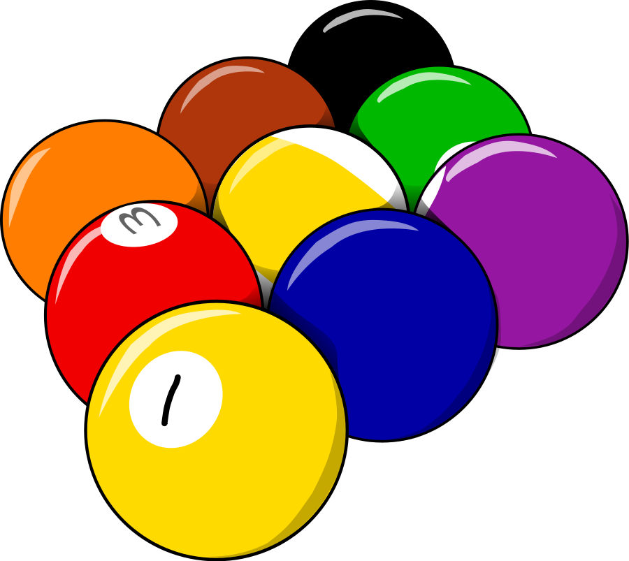 Clipart Info - 9 Balls Clipart (594x530), Png Download