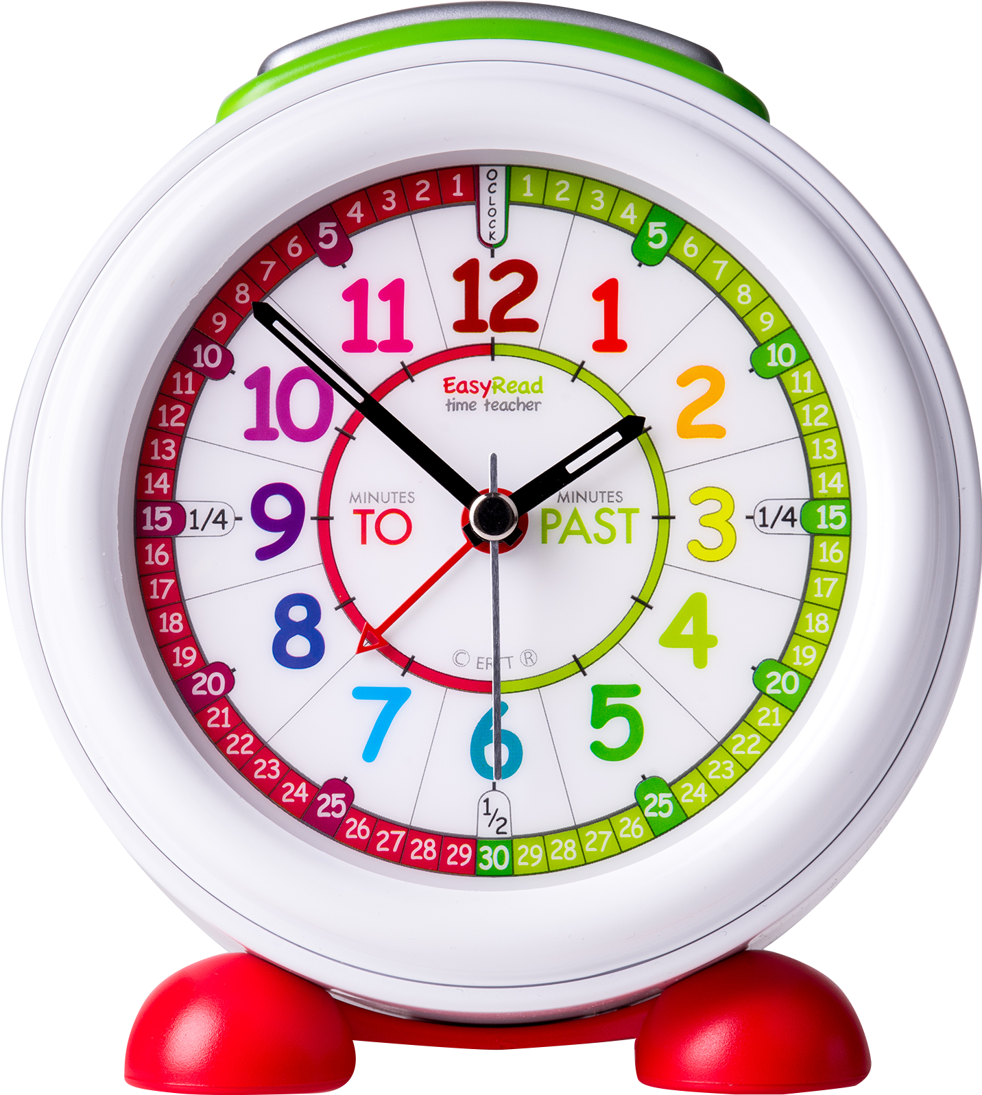 Easyread Time Teacher Alarm Clock Rainbow Face - Easyread Time Teacher Past & To Alarm Clock (rainbow) (2046x2047), Png Download