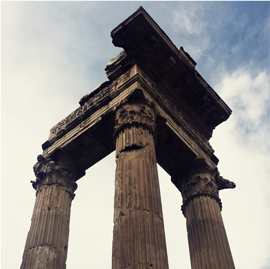 Three Pillars, Foro Romano - Photography (580x390), Png Download