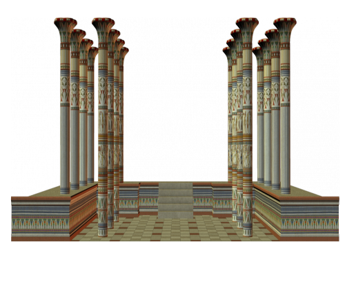 Egypt - Egyptian Columns - Egypt (500x409), Png Download
