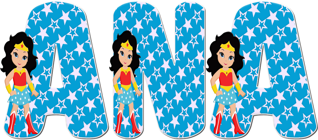 Alfabeto Mulher Maravilha Png (1600x543), Png Download