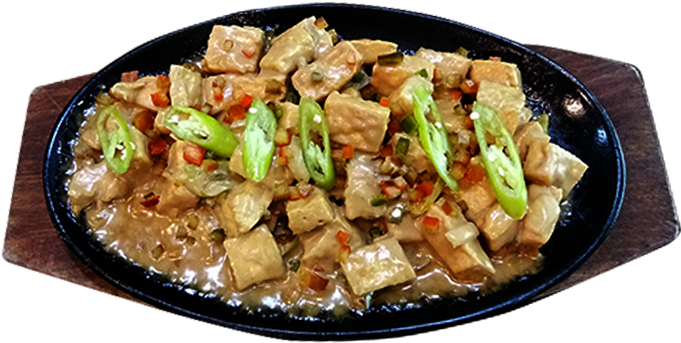 Sizzling Tofu - Sizzling Tokwa With Rice (700x425), Png Download