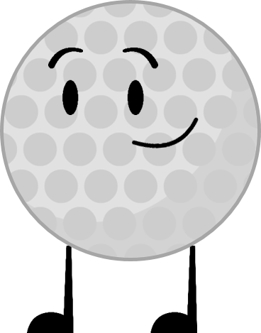 Golf Ball Pose New - Golf (368x469), Png Download
