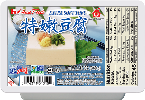 Chinese Extra Soft Tofu - House Foods Extra Soft Tofu - 12 Oz Tub (600x600), Png Download