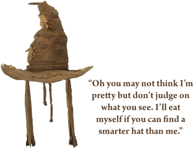 The Sorting Hat - Harry Potter Deluxe Sorting Hat (400x300), Png Download