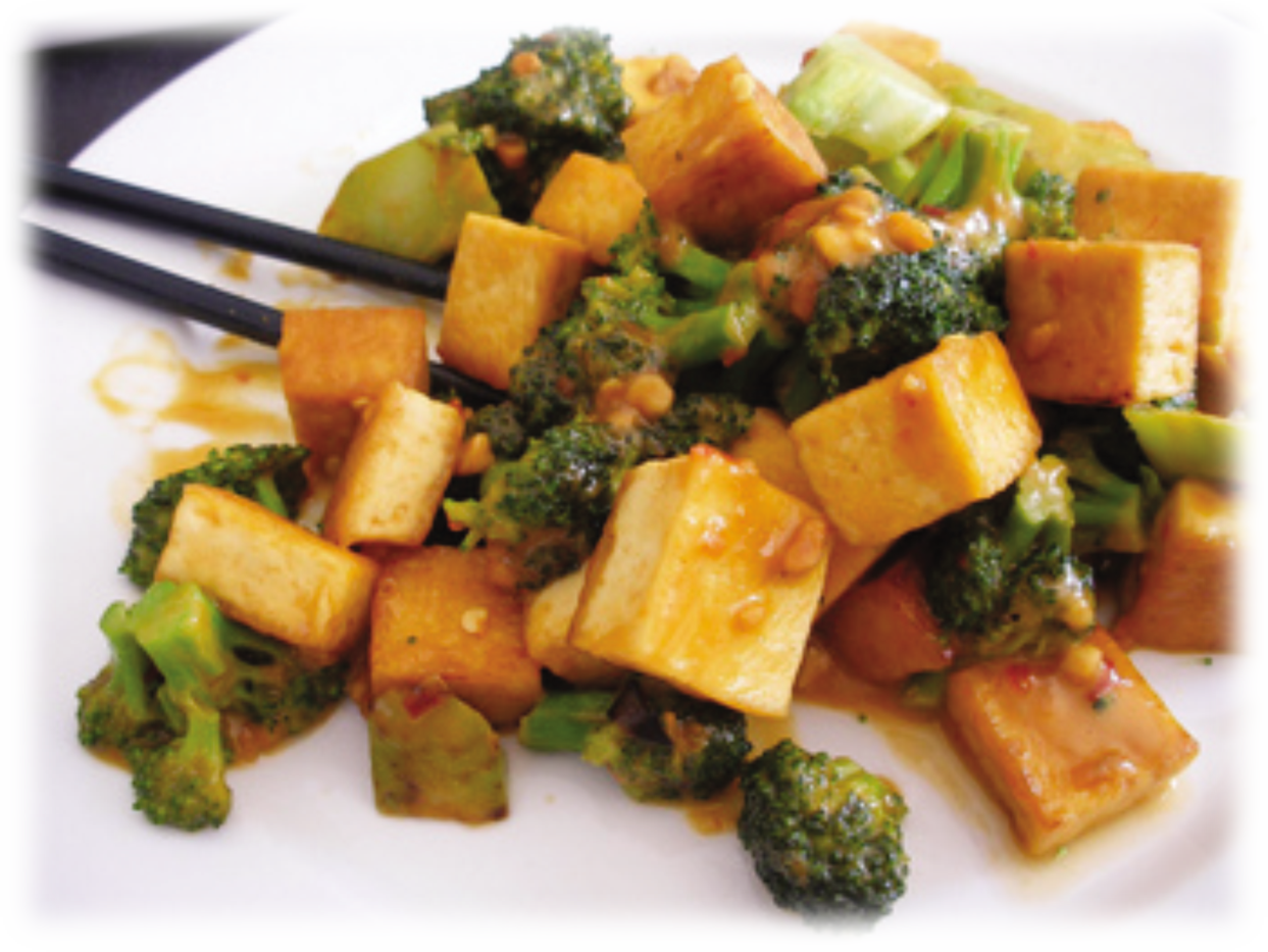 Tofu Broccoli Stir Fry Recipe - Salad (1243x933), Png Download