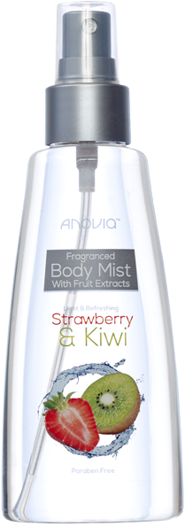 Anovia Strawberry & Kiwi Body Mist - Body Spray (264x600), Png Download