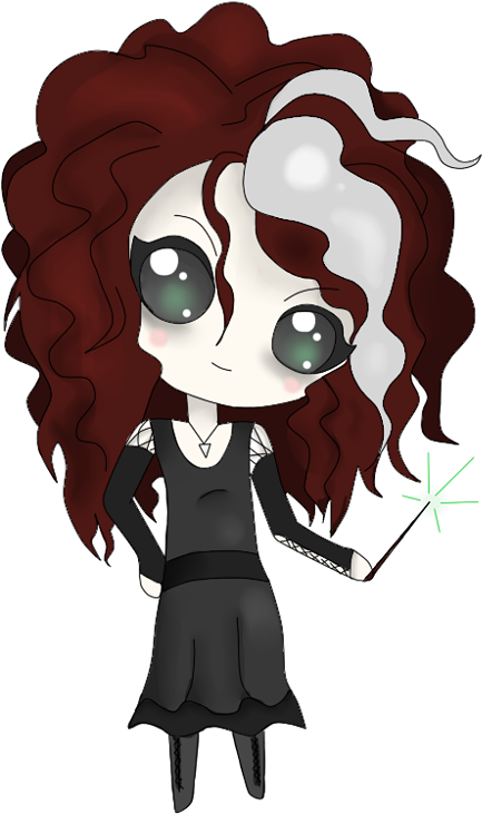 Harry Potter Chibi Bellatrix - Chibi Bellatrix (505x800), Png Download