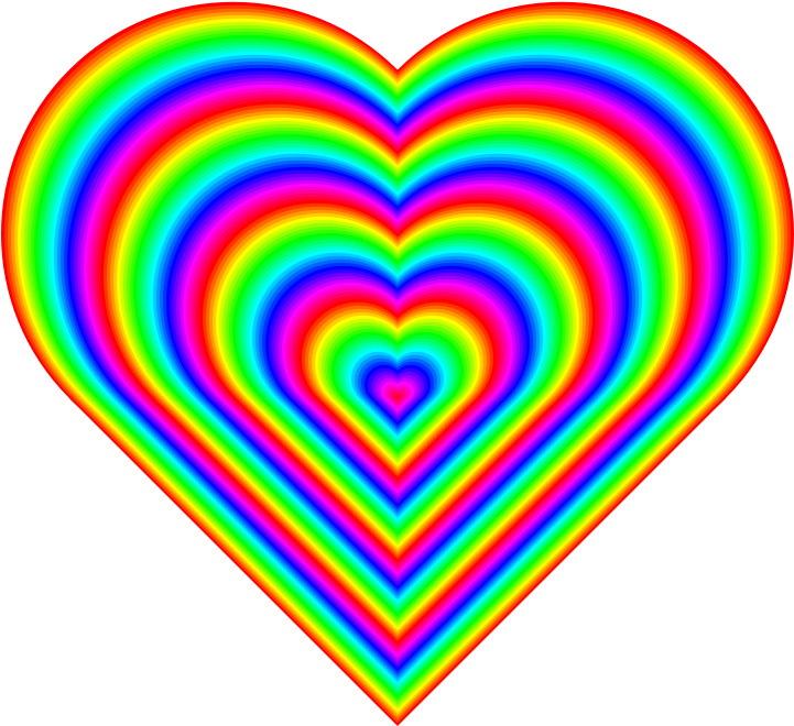 Images Of Rainbow Heart Wallpaper - Rainbow Heart (720x720), Png Download