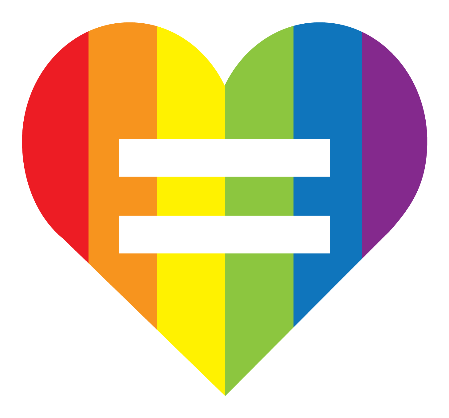 Rainbow Heart With Equal Sign (1500x1500), Png Download