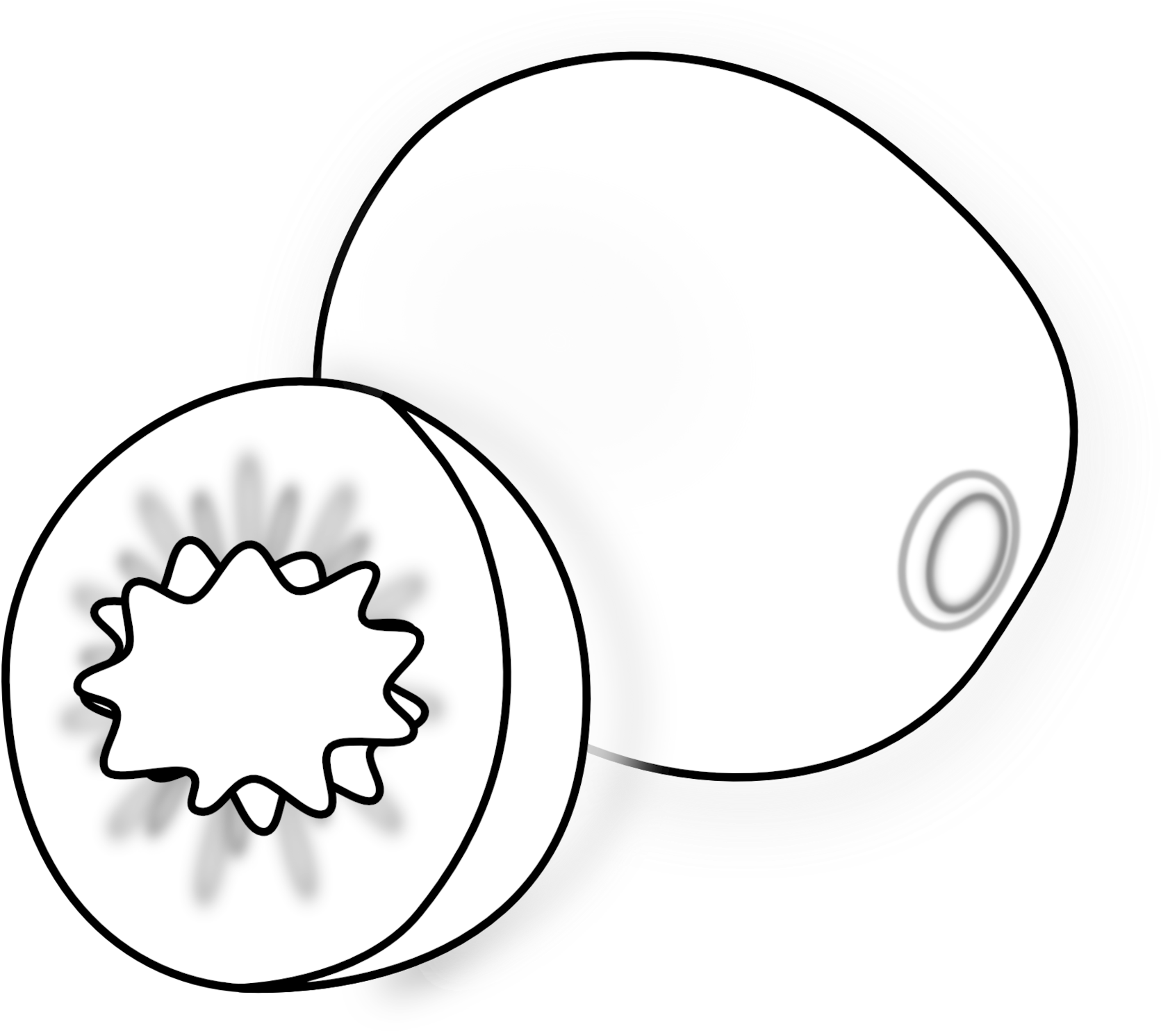 Clip Arts Related To - Small Fruit Clipart Black And White Png (1880x1494), Png Download