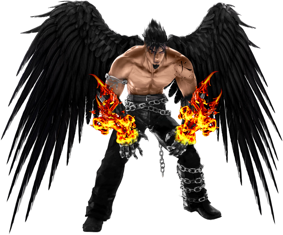 Dark Angel Clipart Shadow - Tekken 5 Devil Jin (1300x1024), Png Download
