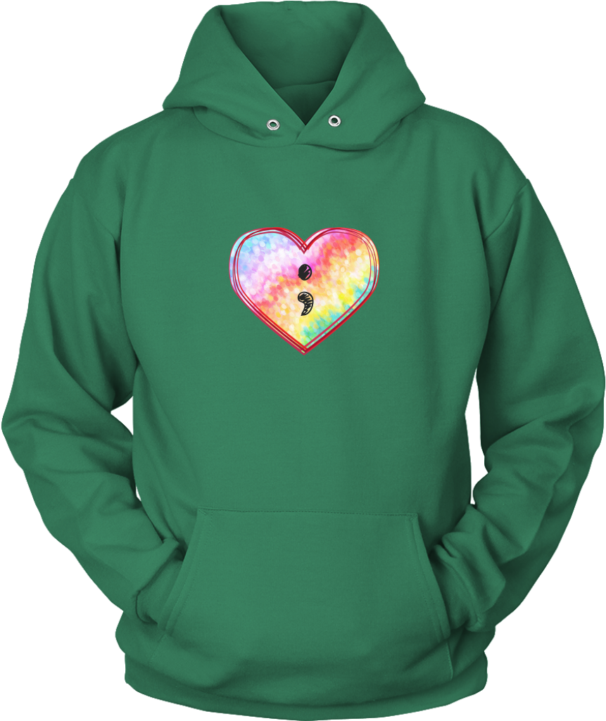 Mapletwig Rainbow Heart Semicolon - Sex, Pugs And Rock & Roll - Green (1024x1024), Png Download