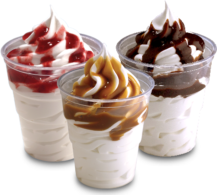 Pineapple Coco Delight - Soft Ice Cream Sundae (460x413), Png Download