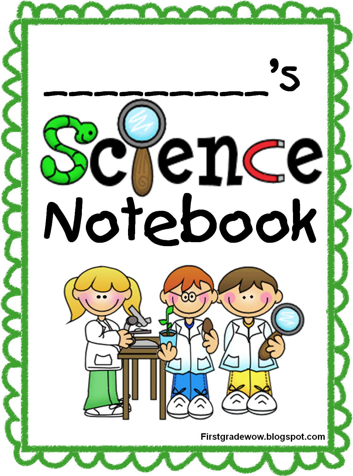 Vector Freeuse Library First Grade Wow Science - Science Notebook Cover (1165x1578), Png Download