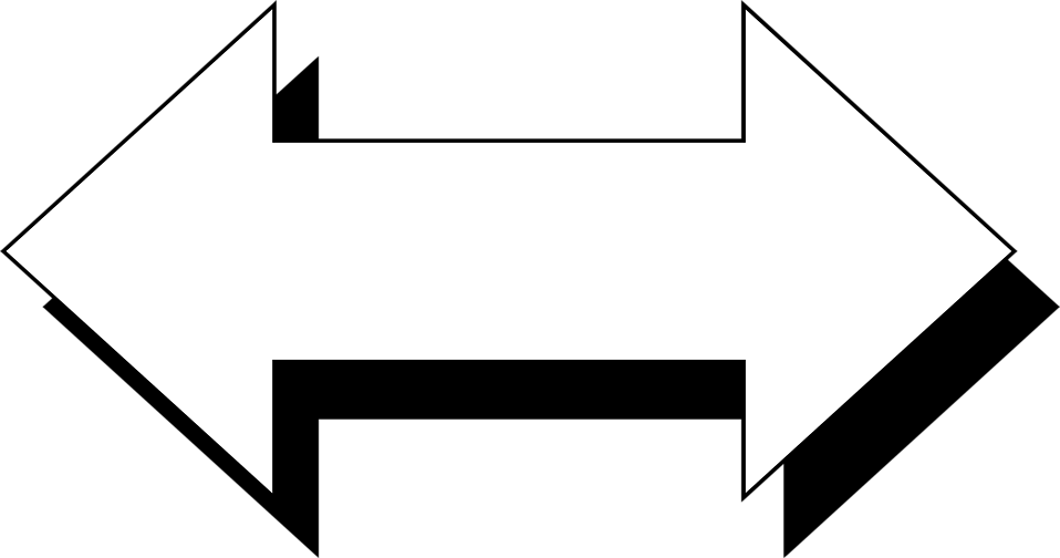 Black And White Horizontal Arrow Clipart - Arrows Black And White (958x504), Png Download