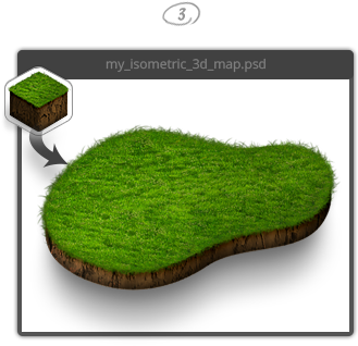 Choose A Style Preset Done - 3d Isometric Map Psd (346x347), Png Download